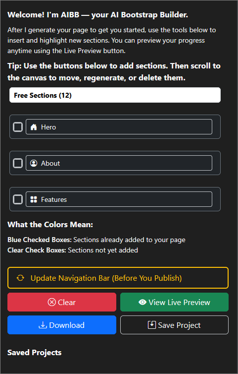Builder Controls Preview